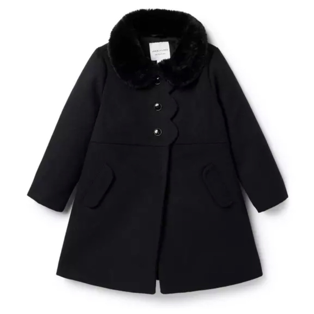 Janie and Jack: The perfect part coat! 🎉🖤💛